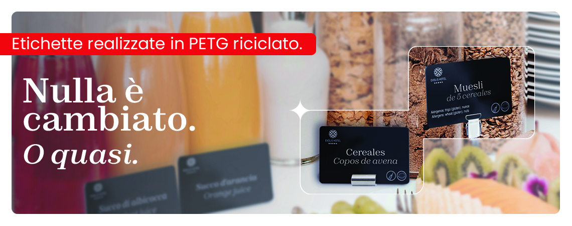 Mantenete le vostre abitudini con le carte in PETG riciclato 