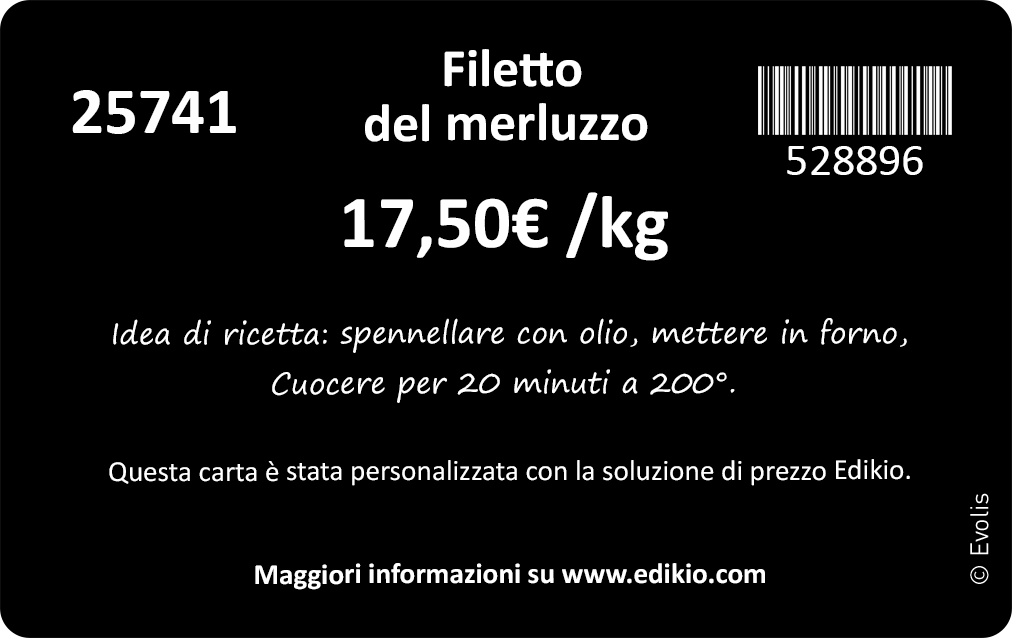 Cartellini Per Pesa Meccanica Per Pese E Contalitri