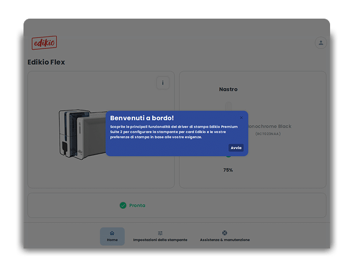 Interfaccia del tutorial di Edikio Premium Suite 2